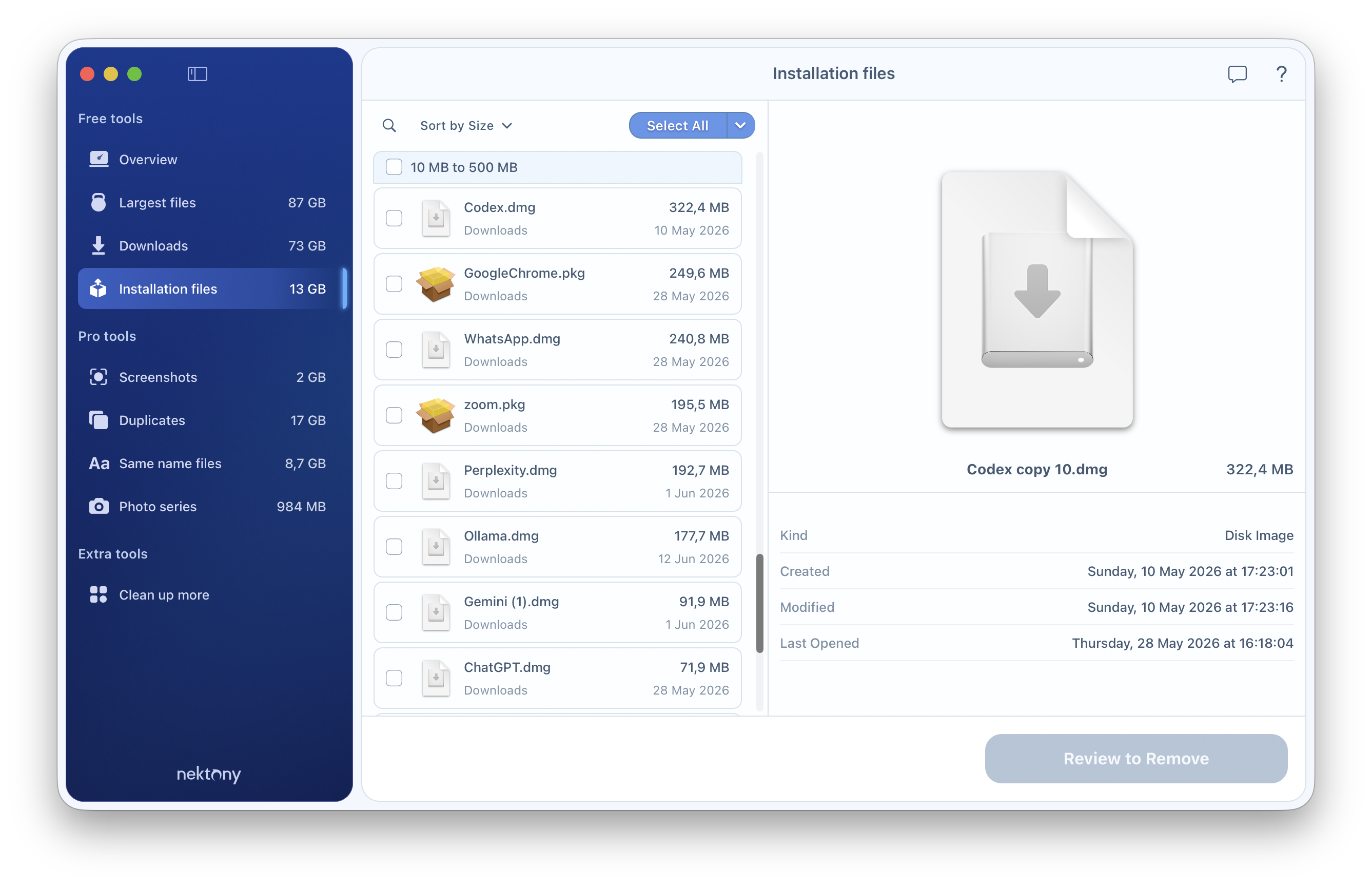 cleaner app installer packages